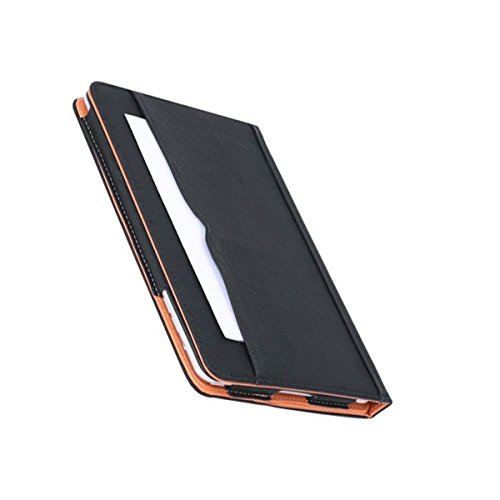 New 2017 iPad 9.7 Case (2017 Released), JYtrend Multi-Angle Viewing Stand Leather Folio Smart Cover with Big Front Pocket Auto Wake Up/Sleep for A1822 A1823 BRW Black