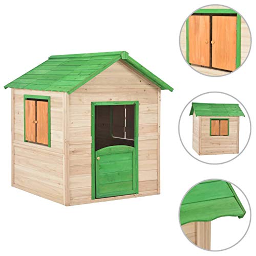 Tidyard Maison de Jeu | Maison de Jardin Enfant | Cabane de Jardin pour Enfants Bois Vert