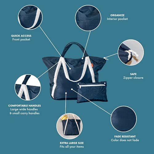 Extra Large Beach Bag, Waterproof Beach Bag, Big Beach Bags Waterproof Sandproof, Lightweight