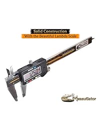 Calibrador digital MeasuGator, 3 Addons, precisión verificable, apagado automático, rango de 6 pulgadas 5.906 in, modos métricos SAE, calibradores de acero inoxidable de calidad premium, con baterías de repuesto y medidor de tacto