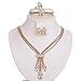 MOOCHI 18K Gold Plated Africa Royal Style Strands Chain Necklace Earrings Ring Bracelet Jewelry Set