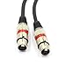SiYear XLR Splitter Cable - XLR Male to Dual Female 3 Pin Patch Y Cable Balanced Microphone Splitter Cord Audio Adapter (50CM/1.5FT)
