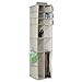 mDesign Soft Fabric Over Rod Hanging Closet Organizer - Holds Shoes, Boots Handbags, Clutches, Accessories - 16 Section Storage Unit - Chevron Zig Zag Print - Taupe/Natural