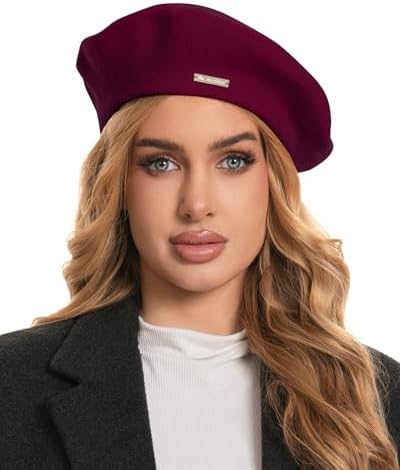 Women\'s Casual and Chic Vintage Wool French Berets Painters Hat Apricot JOYHY Women main image 3