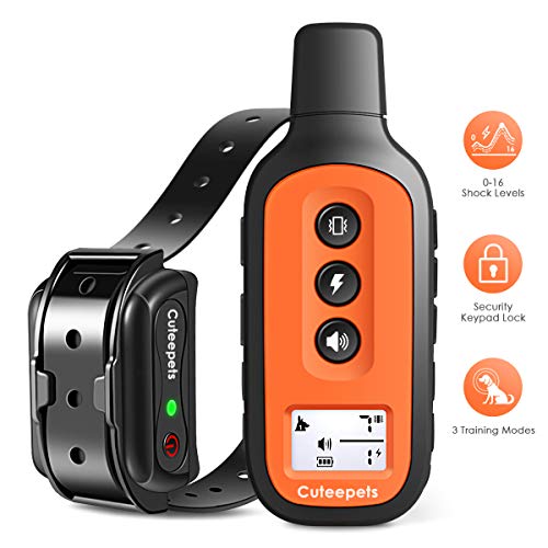 Dog Training Collar-2019 Newest Shock Collar for Dogs with 3 Training Modes, Beep, Vibration and Shock, UP to 1600FT Remote Range, Rechargeable & IPX7 WaterProof, 0-16 Shock Levels Dog Traning Set