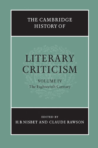 The Cambridge History of Literary Criticism, Vol. 4: The Eighteenth Century