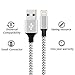 iPhone Charger, MFi Certified Lightning Cable, 5 Pack(3/3/6/6/10 FT) Extra Long Nylon Braided Charging&Syncing Cord Compatible with iPhone Xs/XR/XS Max/X/7/7Plus/8/8Plus/6S/6S Plus/5 More Silver&Grey