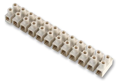 PRO POWER 60ANYL 12-Way Terminal Block, 60A, Nylon, White