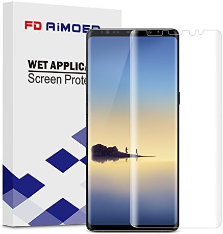 Galaxy Note 8 Screen Protector [2-Pack] - FD AIMOER Wet Applied Screen Protector with [Case Friendly] [Bubble-Free] [Not Glass] for Samsung Galaxy Note 8