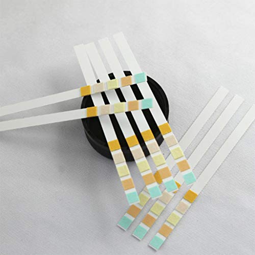 Itlovely 100Pcs URS-5K Glucose PH Protein Ketone Blood Urine Test Strip Reagent Strip for Urinalysis with Anti-VC Interference Ability