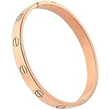 Topstaronline (TM) Rose Gold Inlay Zircon Diamond Screw Bracelet