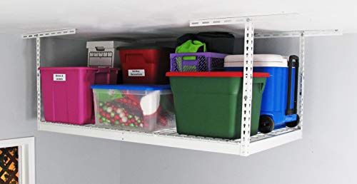 SafeRacks - 3x6 Overhead Garage Storage Rack - Height Adjustable Steel Overhead Storage Rack - 400 P - //coolthings.us