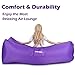 Great Home Inflatable Air Lounger Hangout Sofa Bag 2017 Upgrade Version Air Chair Couch Sofa Hammock Gets Inflated and Holds Air 50% Better Than Other Inflatable Couch Chair Hammock