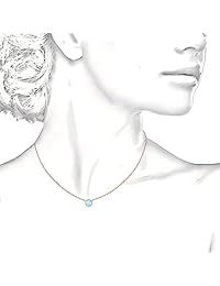 PAVOI - Collar de ópalo redondo chapado en oro de 14 quilates   Collares de ópalo para mujer