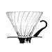 Hario V60 Glass Coffee Dripper, Size 01, Black