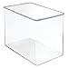 mDesign Set of 4 Storage Boxes with Lid – BPA-Free Plastic Storage Boxes – Boxes for Teddies, Stationery and Toy Storage – Clear
