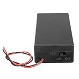 SODIAL(R) 3.7V 2x 18650 Battery Holder Connector Storage Case Box ON/OFF Switch With Lead