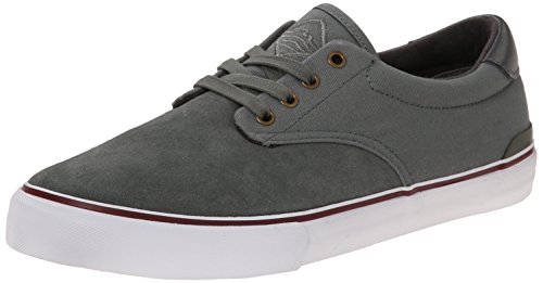 Dekline Men's Dakota Skateboard Shoe, Castor Grey/White, 6 M US