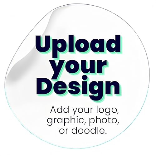 11.8inches Personalised Stickers Square,Heart,Circle,Die-Cut Customized Photos Logos, Waterproof Label for Laptops Bottles Notebooks School Office Company (B 5.9inches x5.9inches (4pcs))