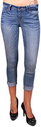 Cello Jeans Women Folded Capri 9 Medium dark Denim