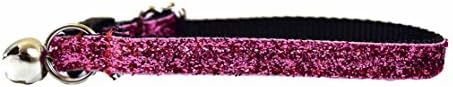 Kitty Kaboodle Breakaway Cat Collar with Bell - Fully Adjustable (7-11”) Sparkle Nylon Kitten Safety Collars