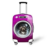 HUGSIDEA Cat Dog Print Travel Luggage Protective Covers for 18