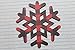 10 red/black gingham buffalo plaid snowflake ornament decorations.paper+chipboard 4 large/6 small die cuts
