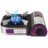 Lixada 1800W Portable Butane Gas Infrared Aluminum Alloy Mini Cassette Grill Camping Butane Gas Stove Burner Furnace for Camping Picnic BBQ Hiking Traveling