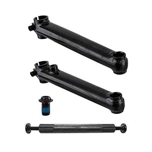 SE Bikes CRANKARM Set BMX RAD CROMO 175 3PC 19mmx8T Spline w/BB AXLE (Black)