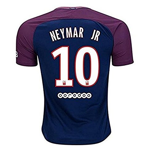 Paris Saint Germain #10 Neymar Jr Home Men Soccer Jersey 2017-2018 Blue Size XL