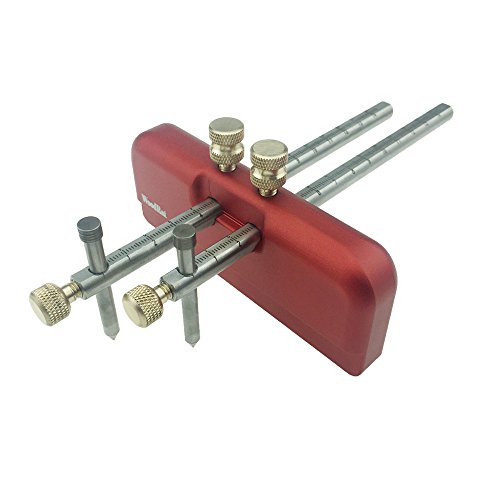 Adjustable Aluminum Alloy Marking Gauge Wood Scribe Mortise Gauge DIY Woodworking Scribing Tool(Refill not included)