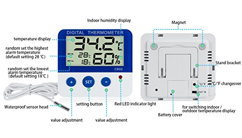 1 LXSZRPH+Thermometer+Indicator+Temperature+C602AquariumThermometer