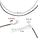 EuTengHao 120Pcs Black Waxed Necklace Cord with Lobster Clasp Bulk for Bracelet Making Necklaces Jewelry Making Supplies Accessories (20 inches Long and 1.5mm Width)