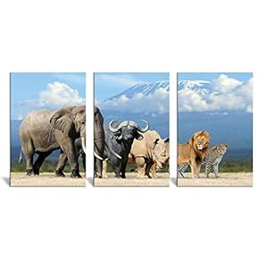 Wild View Animals Beasts Painting Artwork for Home...