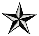 Star Nautical Tattoo Naval symbol DIY Applique Embroidered Sew Iron on Patch NS-02