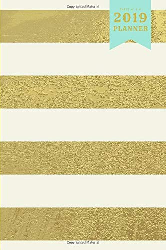 Daily 2019 Planner: Small Mini Calendar To Fit Purse & Pocket; Metallic Gold Cover; Ultra Portable M by ZenWerkz