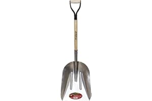 Pro-Yard Grain Scoop Shovel - Aluminum Blade with Wooden Handle