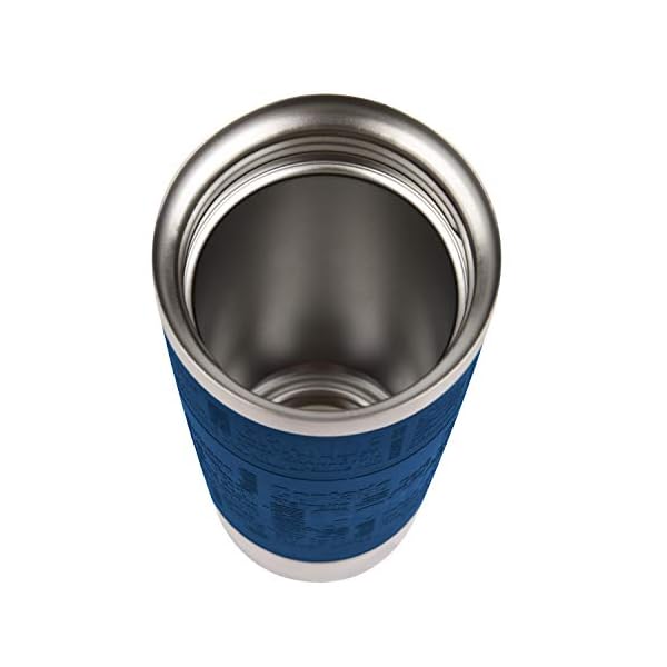 Emsa Travel Mug 500 ml Classic Grande, Thermobecher, Isolierbecher hÃ¤lt 6h heiÃ, 12h kalt, 100% dicht, auslaufsicher, Easy Quick-Press-Verschluss, 360Â°-TrinkÃ¶ffnung, blau, 515618 – Bild 7