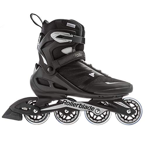 Rollerblade Zetrablade Men's Adult Fitness Inline Skate, Black/Silver, US Men's 6 (Renewed)