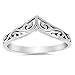 Filigree Celtic Chevron Thumb Ring 925 Sterling Silver Victorian Band Sizes 3-13