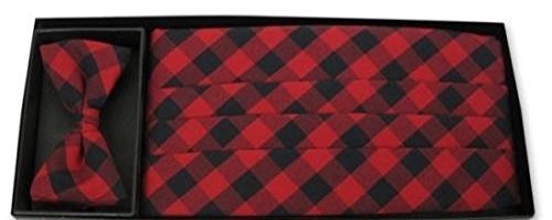 Country Plaid Cummerbund and Bow Tie