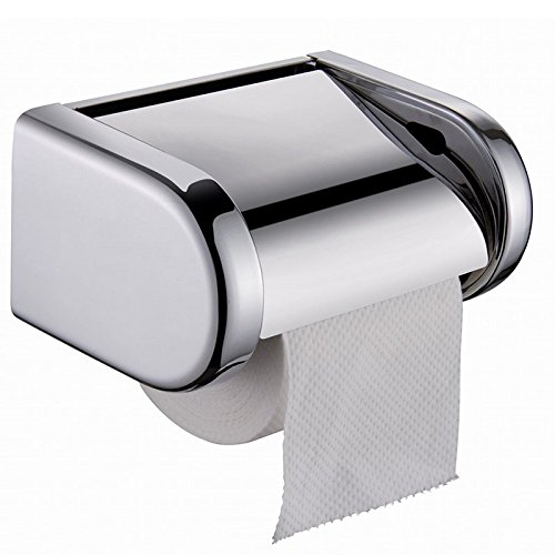 Kohars Covered Toilet Roll Holder Stainless Steel Waterproof Chrome for