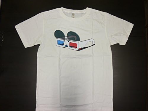 Amazon パロディ Tシャツ 3dメガネ M 半袖 白 跳ね上げ式 サングラス Tシャツ カットソー 通販