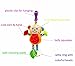 eurofield Baby Plush Rattle Toy, Hanging Stroller Toy with Squeaker,Teether, Colorful Monkey Animal Stuffed Plush Toy for Kid (Monkey, 7.9
