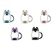 BZY1 Cute Cat Tea Mugs 420 ml / 14 oz Portable Glass Tea Cup With a Lid and Strainer - Heat Resistant Mugs Gift (Blue)