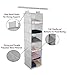 Adorn Home Essentials| Hanging Fabric Closet Shelf Accessory Organizer| Ideal for Clothing, Accessories, Shoes, Towels and Home Essentials| 6-Tier, Insta-Shelf Organizer
