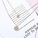 Yean Sequin Pendant Necklace Layered Coin Necklaces Gold Jewelry Chain for Women and Girls