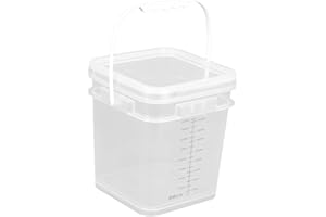 MYCENSE Paint Bucket with Lid Paint Pail Transparent Measuring Container Fishing Bucket Storage for Industrial Outdoor BBQ Ho