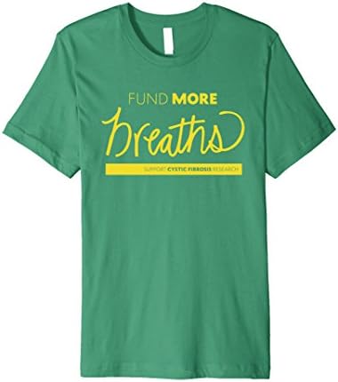 Mens Cystic Fibrosis: Fund More Breaths T-Shirt 2XL Kelly Green
