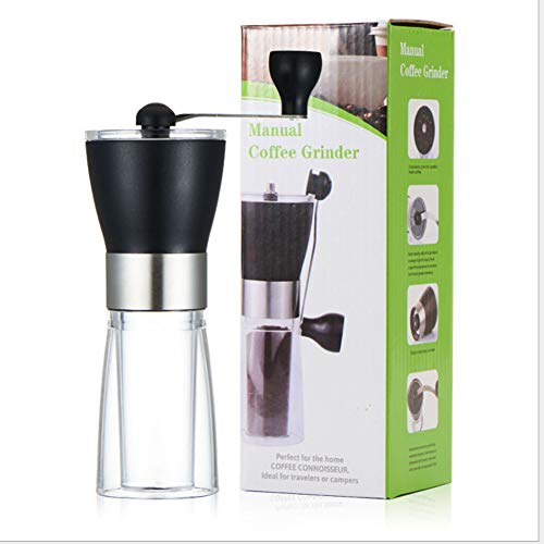 Coffee Grinder, Household Manual Coffee Grinder Pepper Mill with Stainless Steel Handle Suitable for Camping and Home